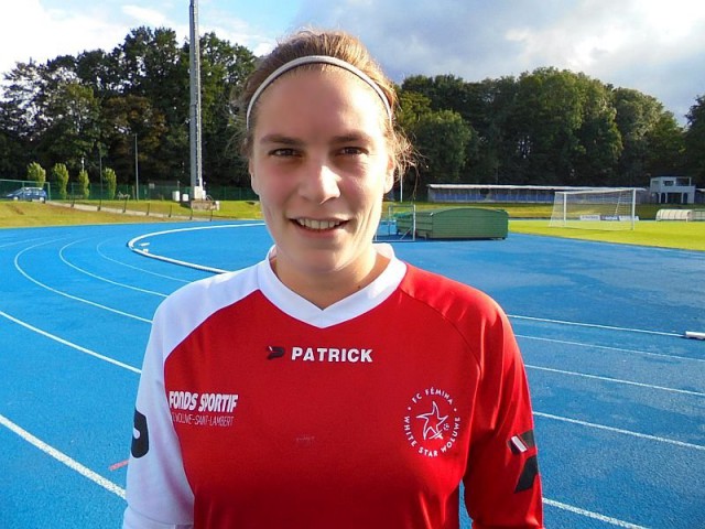Anne Puttemans speelt vanaf het seizoen 2015-16 in de rood-witte kleuren van FWS Woluwe. Foto - MamPict