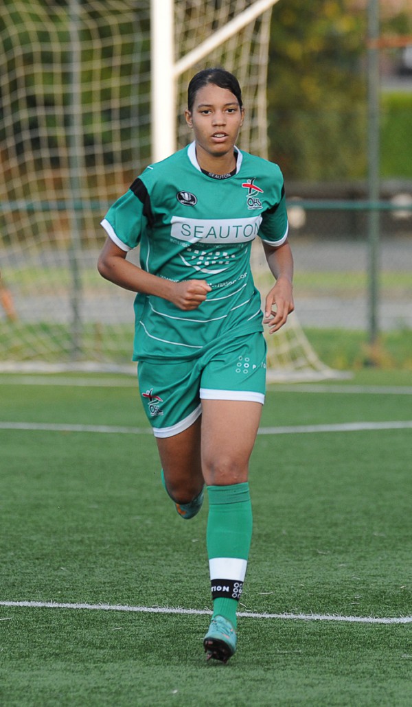 Kimberley Obasogie blikte na de eerste thuisnederlaag tegen RSC Anderlecht toch hoopvol vooruit bij OH Leuven - PHOTO DIRK VUYLSTEKE