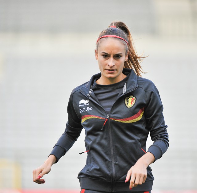 Sparkle Red Flame Tessa Wullaert speelde met VfL Wolfsburg slechts gelijk tegen SC Freiburg. Foto - David Catry