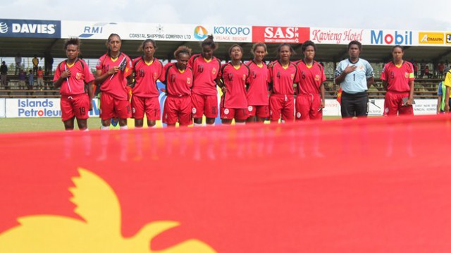 Het nationale vrouwenvoetbalteam van Papoea-Nieuw-Guinea kon geen VISA's bekomen om naar Nieuw-Zeeland af te reizen. Foto - (c) FIFA.com