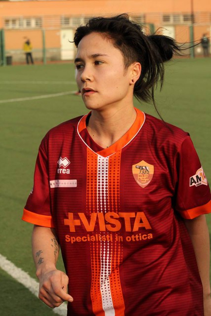 Riana in het shirt van Res Roma tijdens het duel van de 15de speeldag in de Serie A Fémminile tegen AGSM Verona! Foto - (c) Sun & Heart