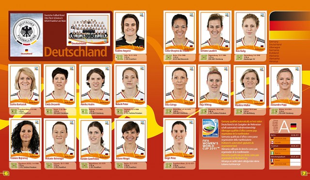 Het Duitse nationale vrouwenteam voor het WK 2011 in eigen land. Foto - (c) Paninigroup.com