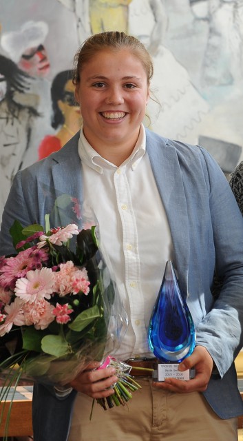 Justien Odeurs (Lierse) werd verkozen tot beste doelvrouw van 2016. Foto - Sportpix.be/Dirk Vuylsteke