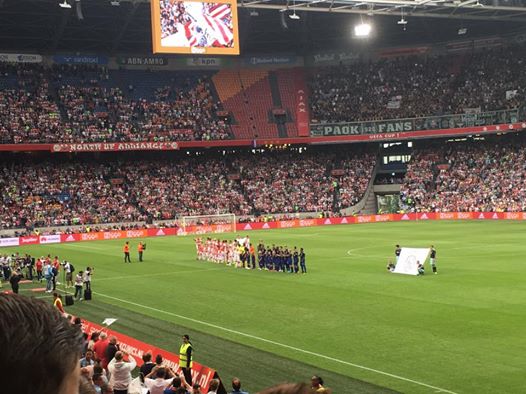 Een beeld van Ajax-PAOK Saloniki voor de aftrap in de 3de voorronde van de UEFA Champions League! Foto - (c) DaPhAm