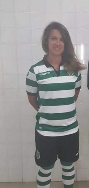Solange Carvalhas in het shirt van haar nieuwe club: Sporting Clube de Portugal! Foto - (c) SCP/SRC
