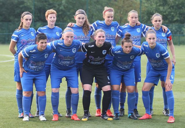 KRC Genk Ladies bij de aftrap van het seizoen 2016-17! Foto - Vrouwenteam.be/Paul Dijkmans