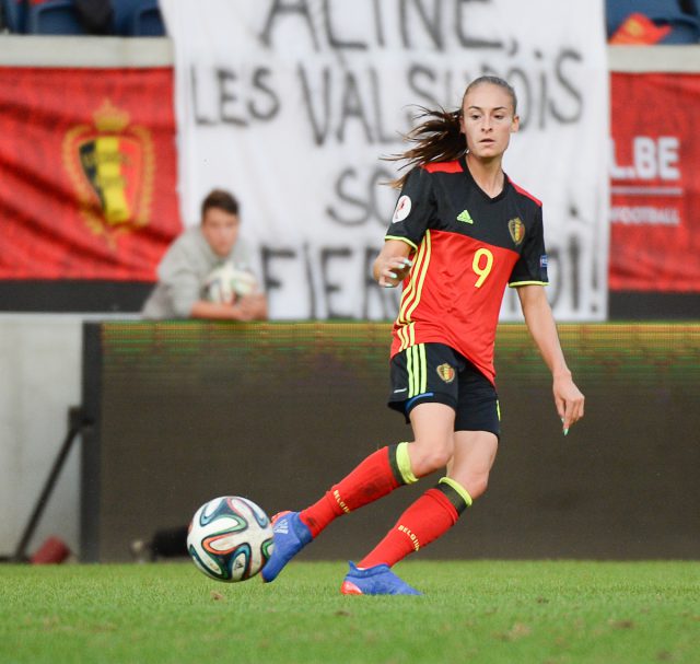 Tessa Wullaert is de 'Queen of the assists' in de volledige EK-kwalificatiecampagne 2017! Foto - Sportpix.be / Dirk Vuylsteke
